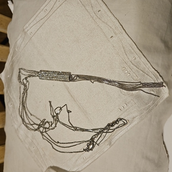 Suen Silver-tone 3 Strand Crystal Pendant Necklace - Picture 3 of 6